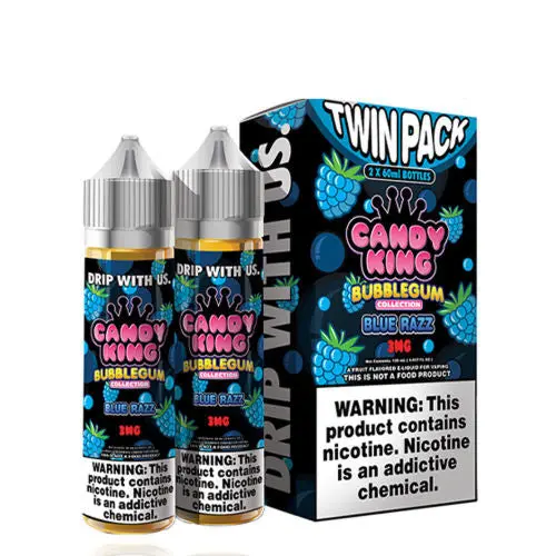 Blue Razz By Candy King Bubblegum Collection Twin Pack 120Ml 1