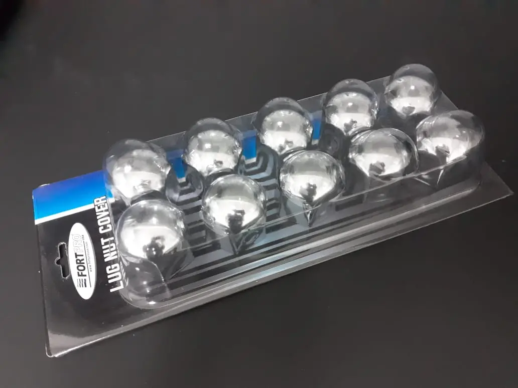 Fortpro 1 1/2" X 1 1/2" Chrome Round Top Push-On Nuts Covers - 10 Pack | F247612-10Qty 1