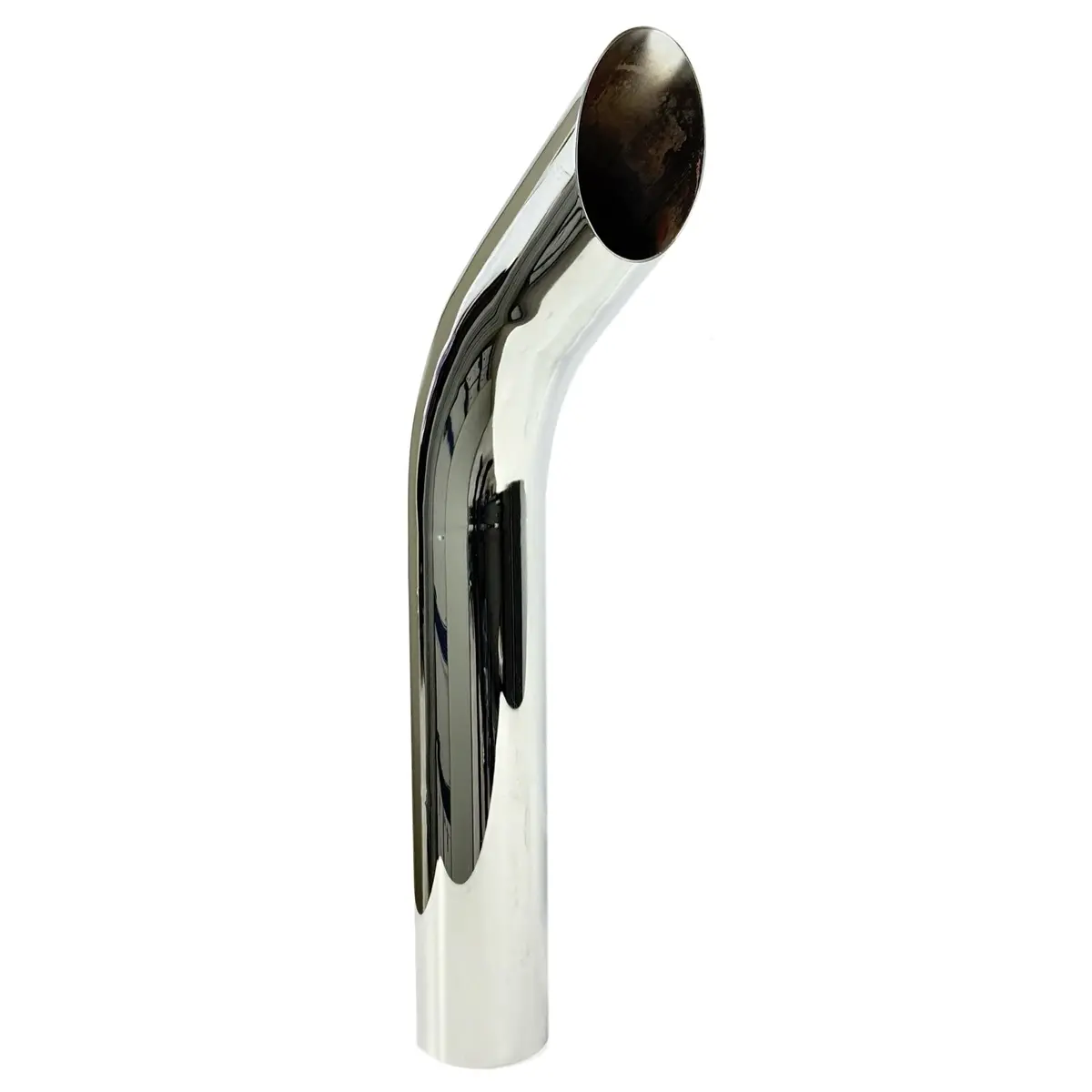 Fortpro 5" O.D. Chrome Bullhorn Exhaust Stack Pipe - 48” Long | F247709 1