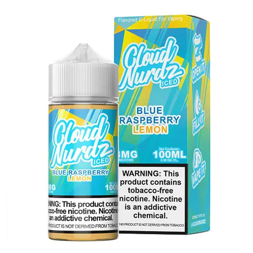 Cloud Nurdz Blue Raspberry Lemon Iced E-Liquid (100ml)
