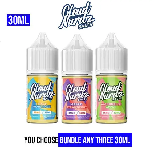 Cloud Nurdz Salts 30Ml Pick 3 Bundle (90Ml) 1