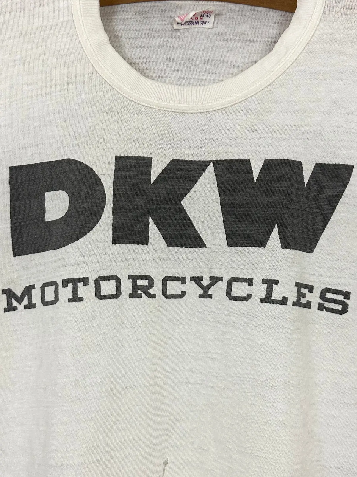 Vintage 50S 1950S Dkw Motorcycles Dealer Biker T-Shirt Dons Cycle Shop Minneapolis Minnesota White Hanes Reinforced Neck Label Mens Medium M 1