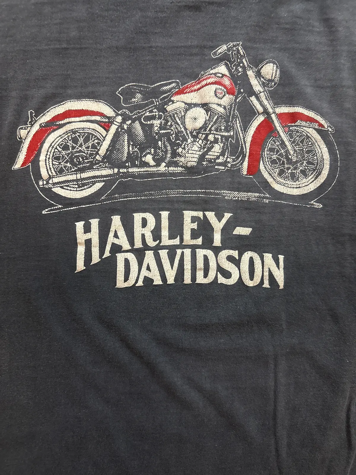 Vintage 80S 1980S Harley Davidson Motorcycle T Shirt San Diego California Ca Dealer Faded Black For Bikers Only Mens Small S 18.25X27 1