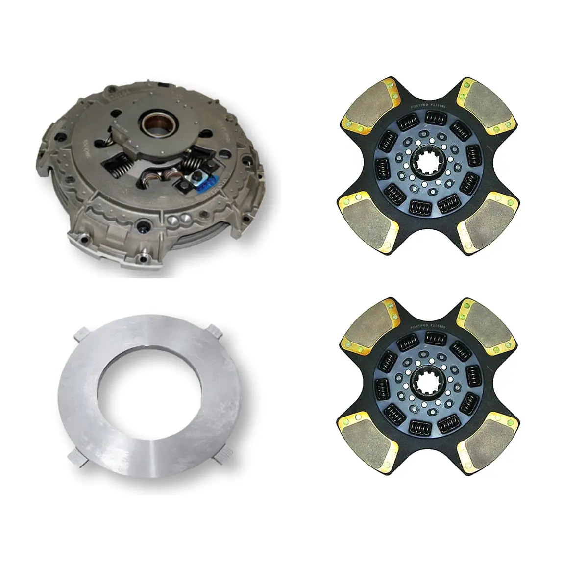 Fortpro 15 1/2" X 2" Clutch Kit Replaces 108391-74 | 10 Spring - 4 Pad - Easy Pedal | F276013 1
