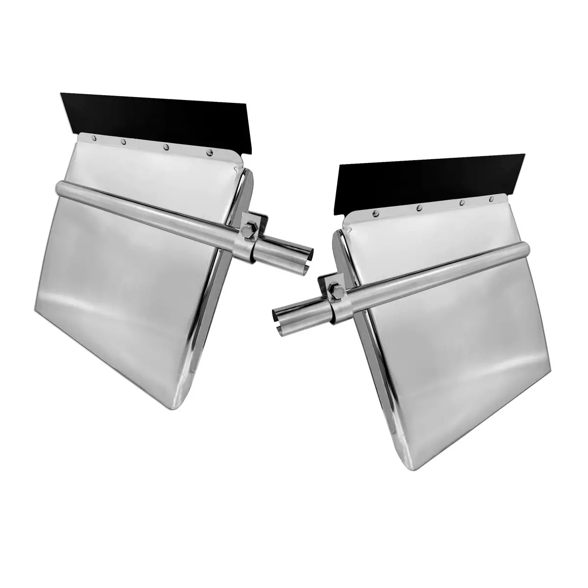 Fortpro 24" X 24" Quarter Fenders Pair Set - Heavy Duty Stainless Steel For Freightliner, Kenworth, Mack | F245690 1