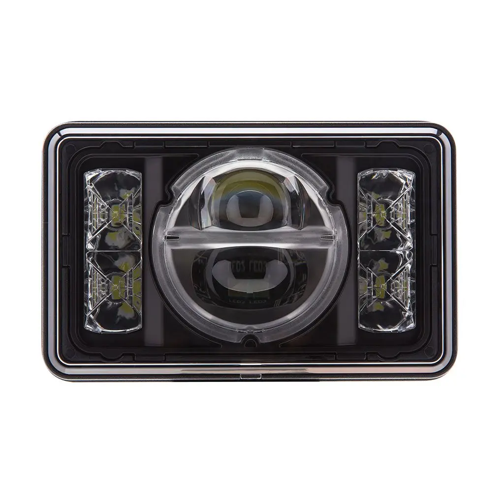 4" X 6" Led Black Projector Headlight Hi-Lo Beam For Peterbilt 357, 378, 379 1