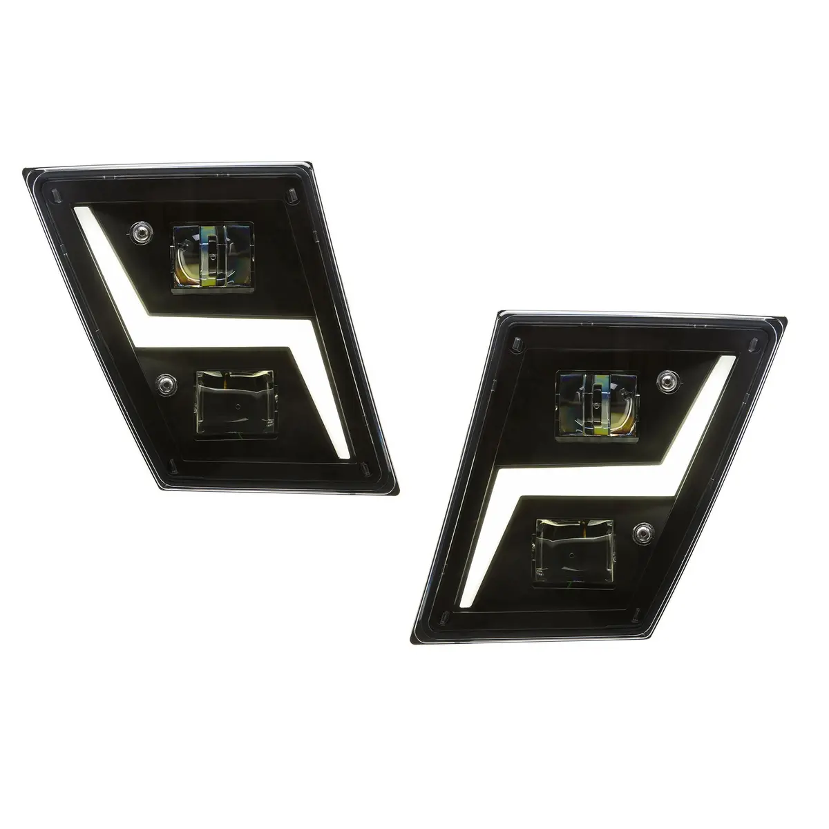 Fortpro Black Fog Led Lights Compatible With Volvo Vnl - Both Sides 1