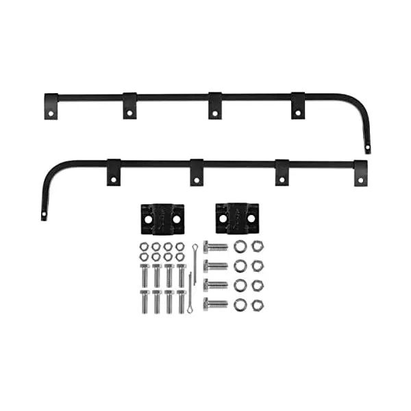 Fortpro Black Mud Flap Hanger Straight Spring Steel - No Coil - Pair | F247589 1