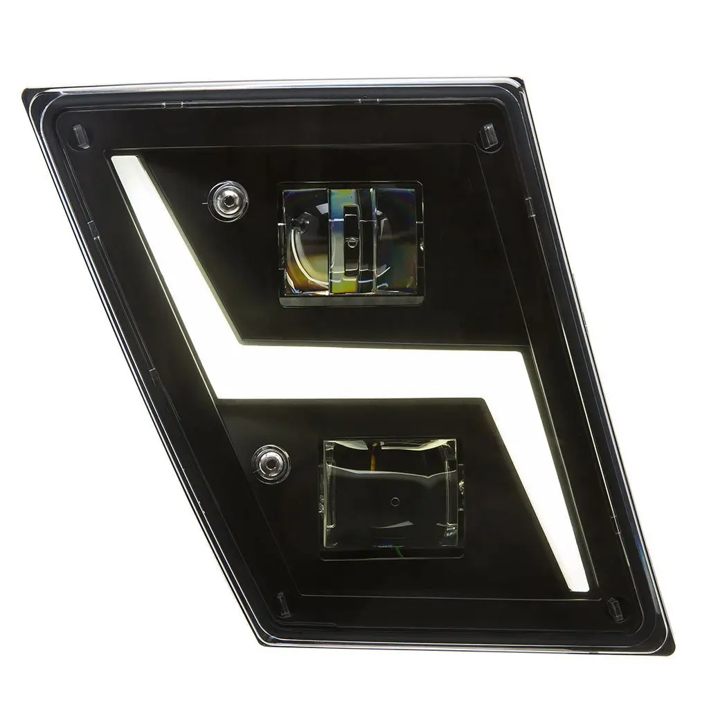 Fortpro Black Fog Led Lights Compatible With Volvo Vnl - Passenger Side | F236828 1