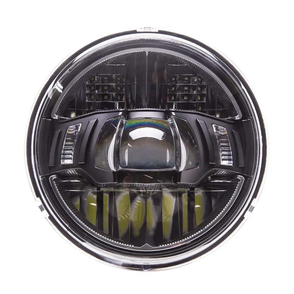 Fortpro 5.75" Round Led Projector Headlight For Peterbilt 349 / 359 1