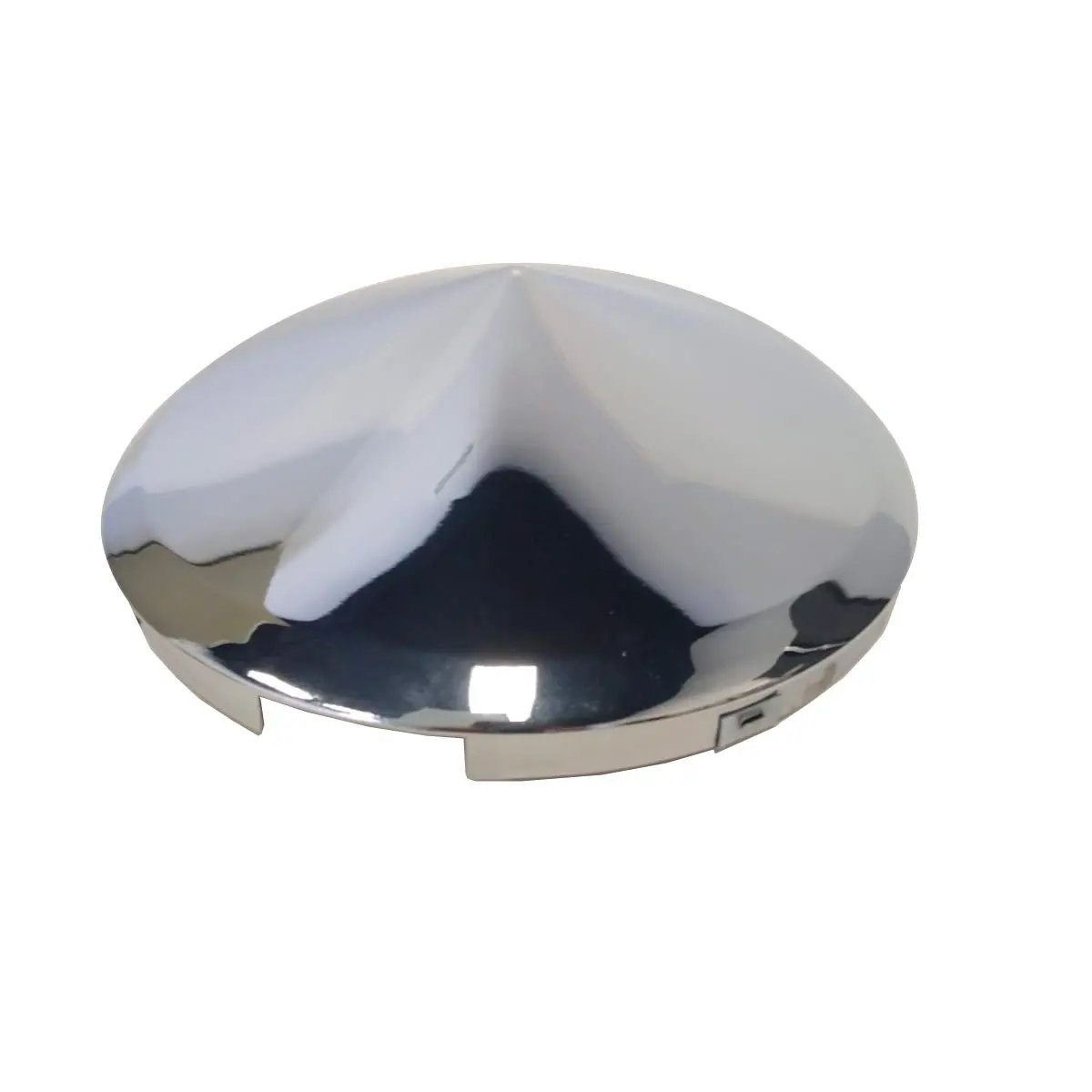 Fortpro Semi Truck Chrome Steel Front Pointed Style Hub Cap - 8.5" Id | 4 Notch Cut Out | F245697 1