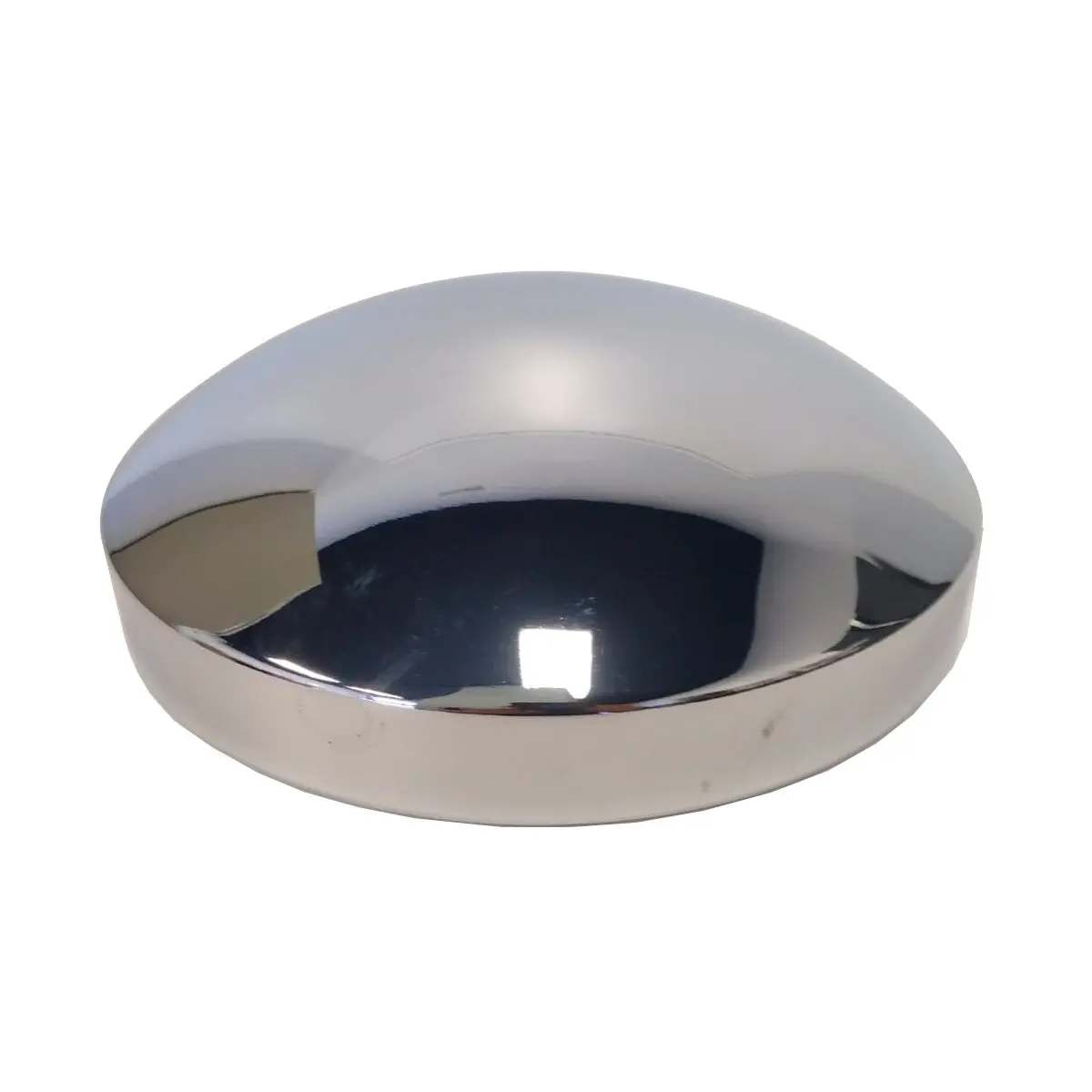 Fortpro Semi Truck Chrome Steel Rear Dome Style Hub Cap Fits 8.5" Axle Dia - 8" Id | F245698 1