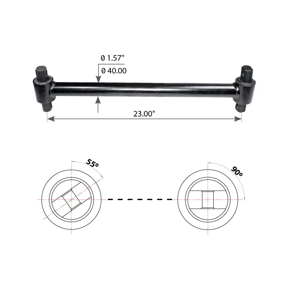 Fortpro Torque Rod With Bushing For Freightliner - Replaces 681-326-6316 1