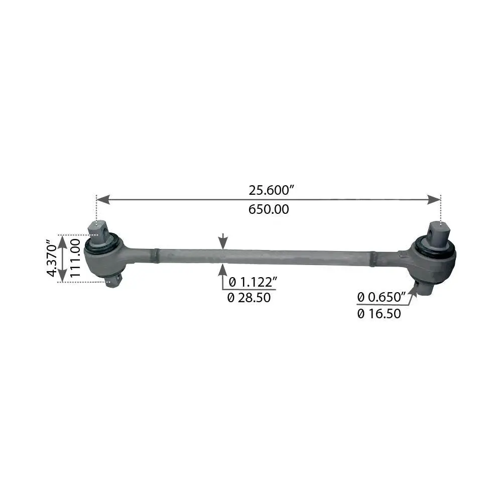 Fortpro Torque Rod With Bushing Compatible With Peterbilt Rear Air Suspension Single/Tandem Axle Low Mount Air Leaf Series Trucks Replaces 03-05108, 923230, 943711 | F346930 2
