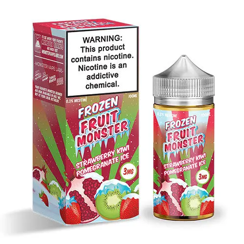 Jam Monster Frozen Fruit Monster Strawberry Kiwi Pomegranate Ice – 100ml Frosty Fruit Medley