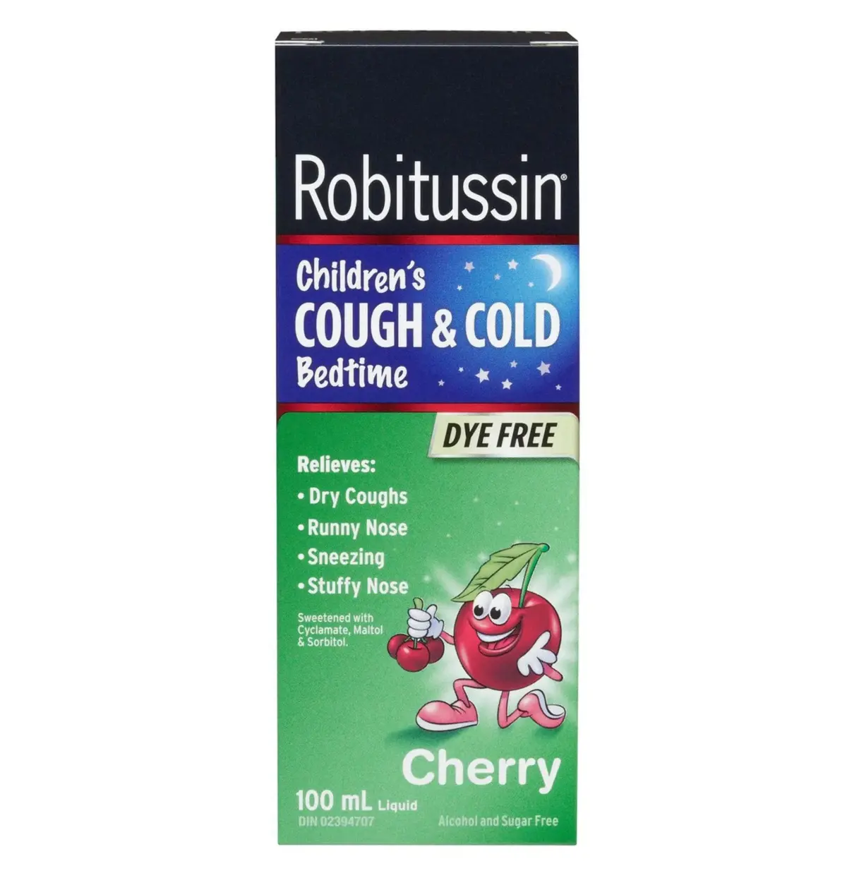 Hyg Robitussin Children Cough&Cold Dye Free Cherry Syrup 100Ml(24)- New 1