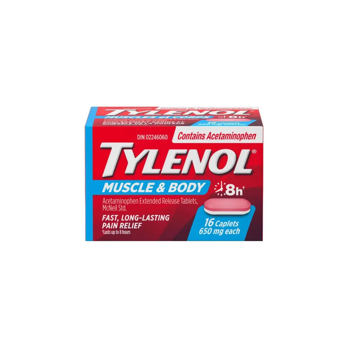 Hyg Tylenol Muscle & Body 650Mg 16 Caplets - New 1