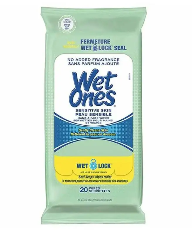 Hyg Wet Ones Wipes 20Ct Green Sensetive Skin (10) 1