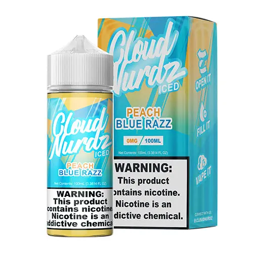 Peach Blue Razz Iced By Cloud Nurdz 100Ml 1