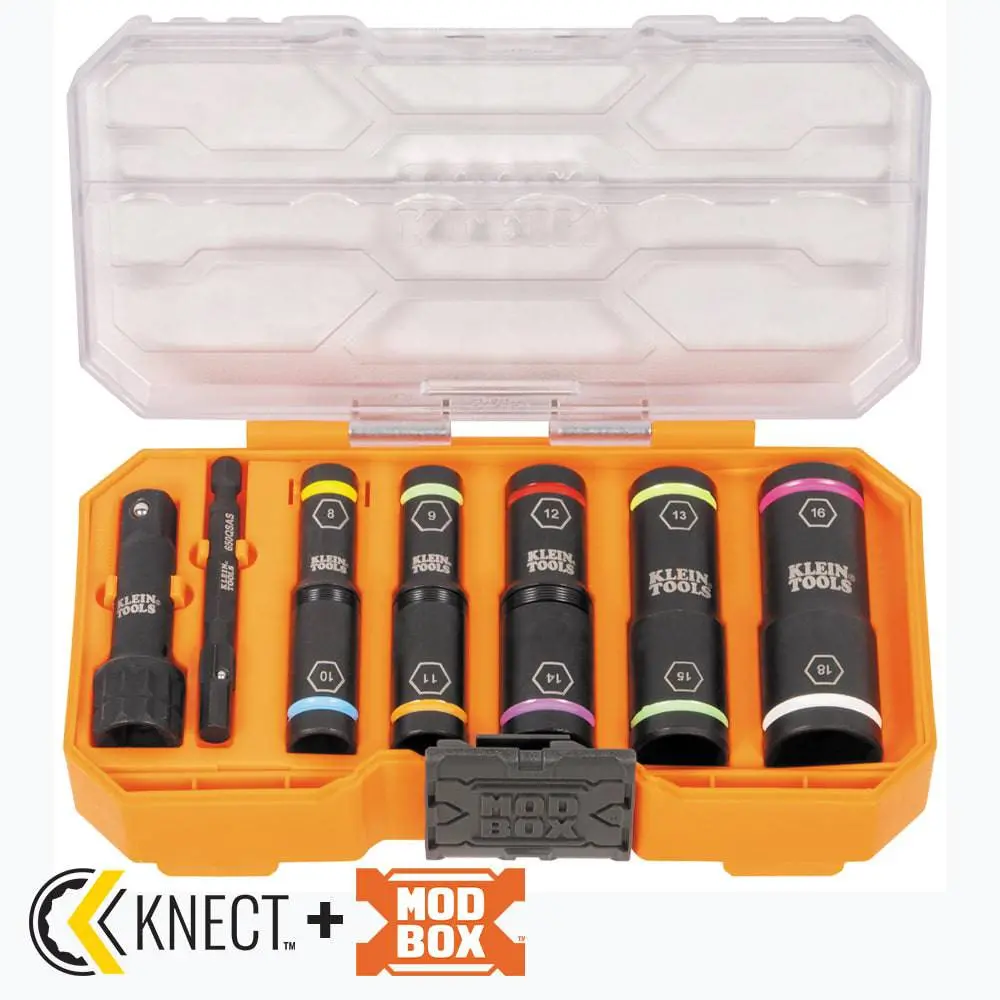 65619 Knect™ Flip-10 Heavy Duty Flip Impact Socket Set, Metric, 8-Piece 1