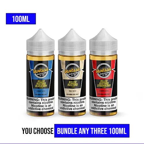 Killer Kustard Vape Juice Pick 3 Bundle By Vapetasia 100Ml (300Ml) 1
