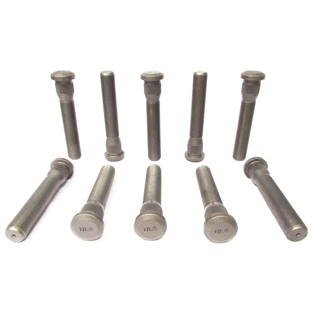 Metric Serrated Drive Wheel Studs M22 X 1.5 Thd 0.975" B.D. X 5 3/32" Length - Replaces E8980 - 10 Pack 2