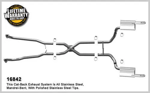 68-73 Corvette 5.7L Cat Back Exhaust Kit 1