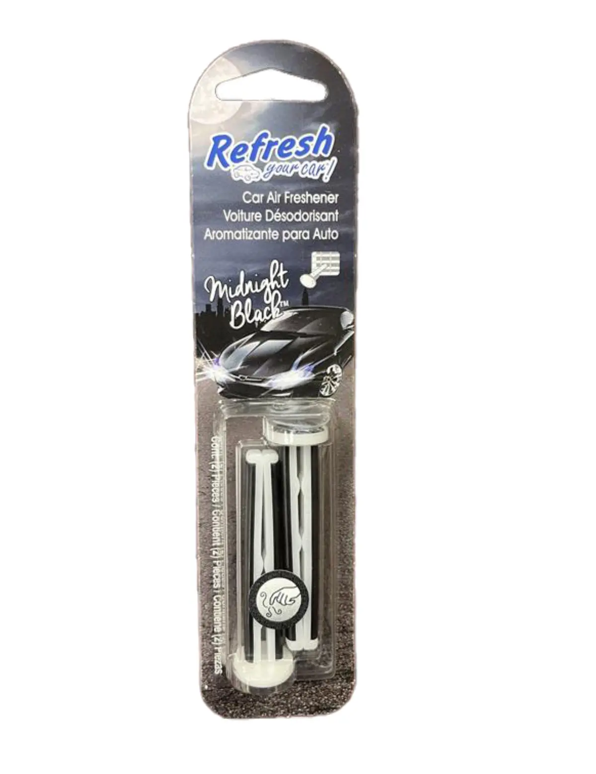 Refresh Car 2Pk Vent Sticks Midnight Black - New 1