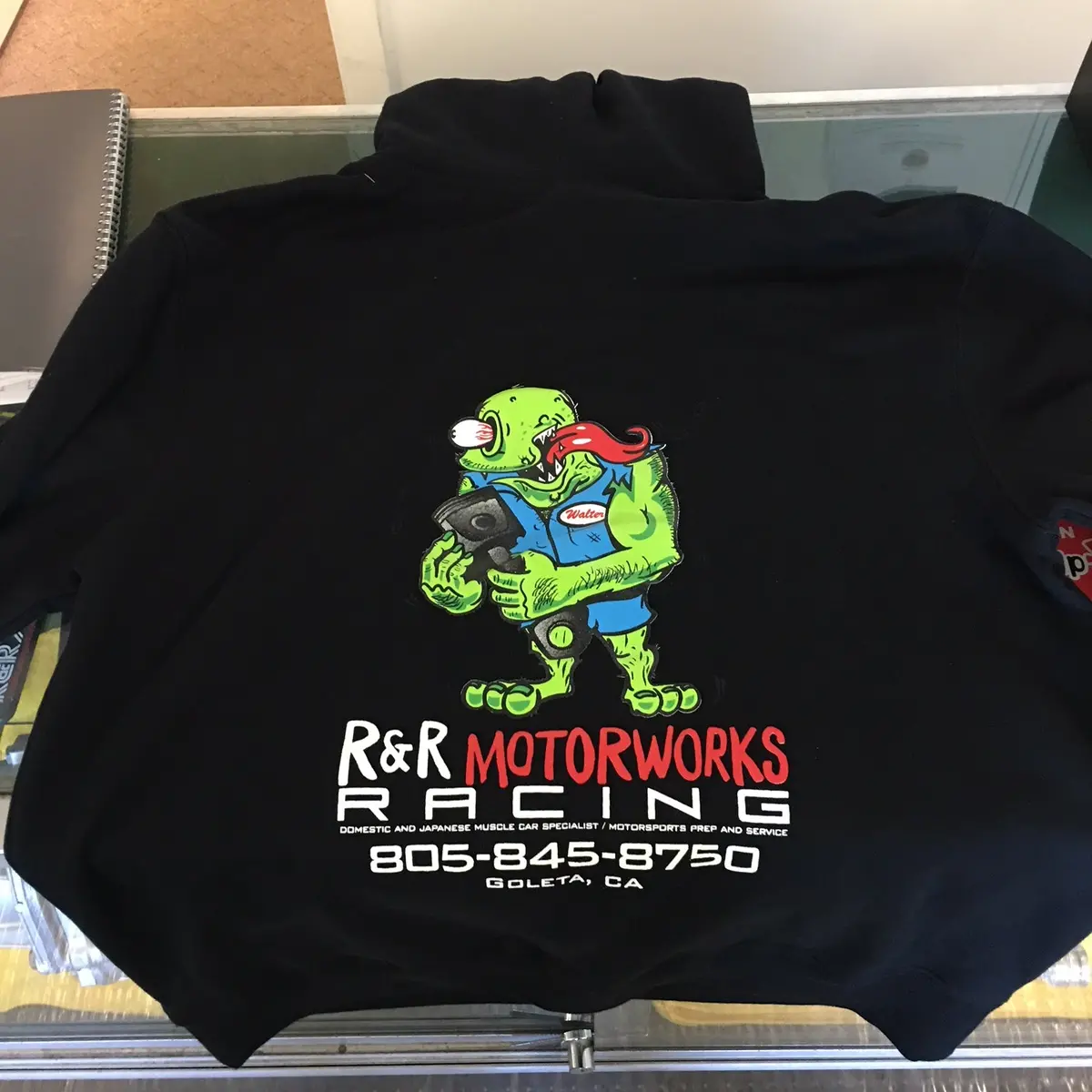 R&R Motorworks - "Walter W/ Piston" Hoodie 1