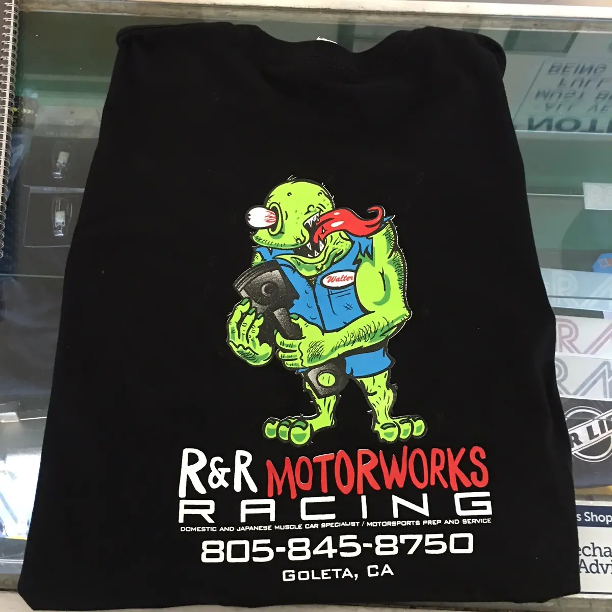 R&R Motorworks - "Walter W/ Piston" T-Shirt 1