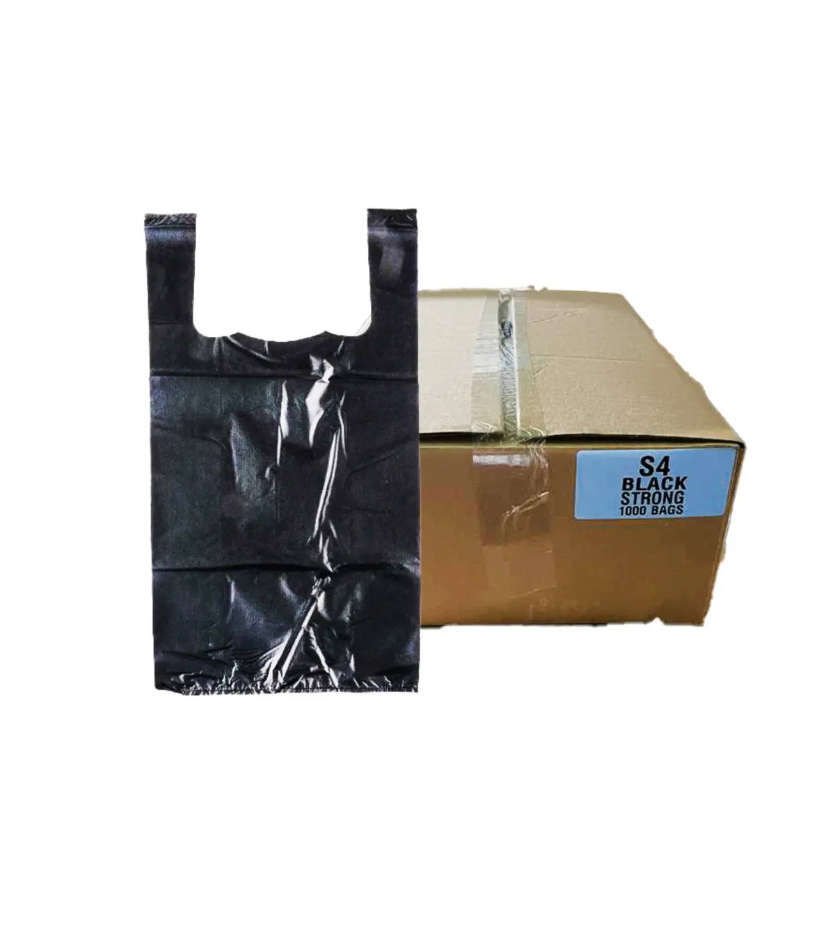T-Shirt Bag Black 11X7x21 1000/Cs 1