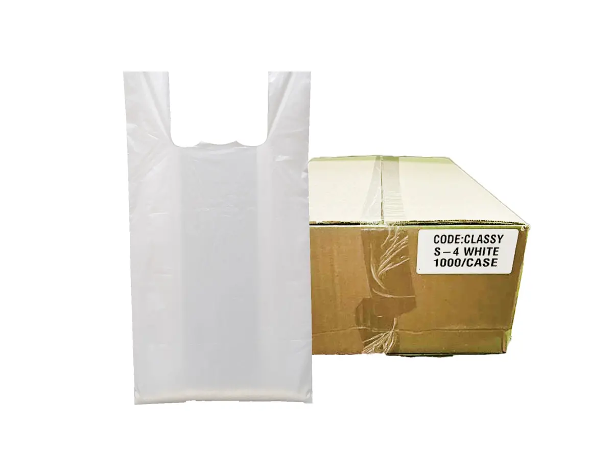 T-Shirt Bag Med 11" X 6" X 20" 1000/Cs (Ld-White) 1
