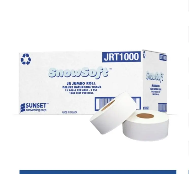 Ppr-Jrt1000 Snow Soft Jumbo T/P 2Ply 1000' 12/Cs (54/Sk) 1