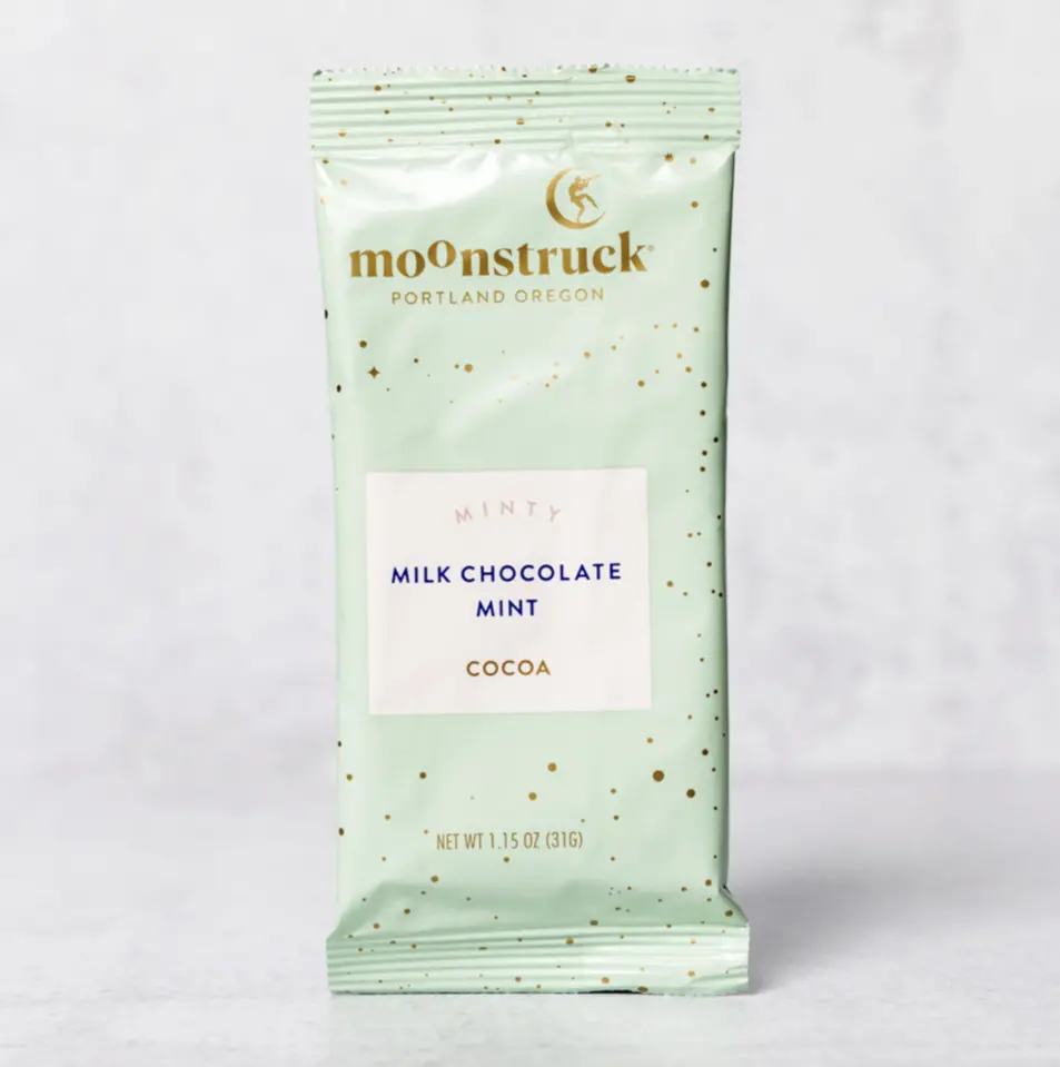 Milk Chocolate Mint Cocoa  - Moonstruck Chocolates 1