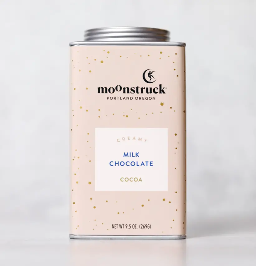Tin Of Milk Chocolate Hot Cocoa - Moonstruck Chocolates 1