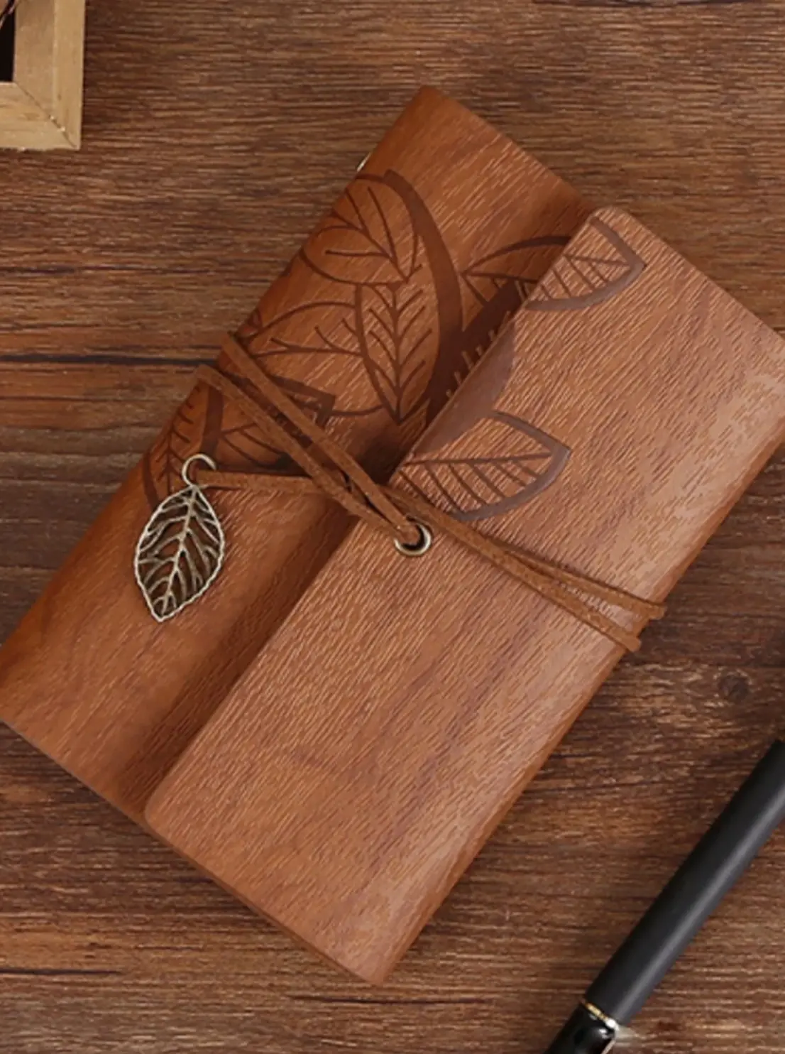 Vintage Leaf Notebook - Vegan Leather 1