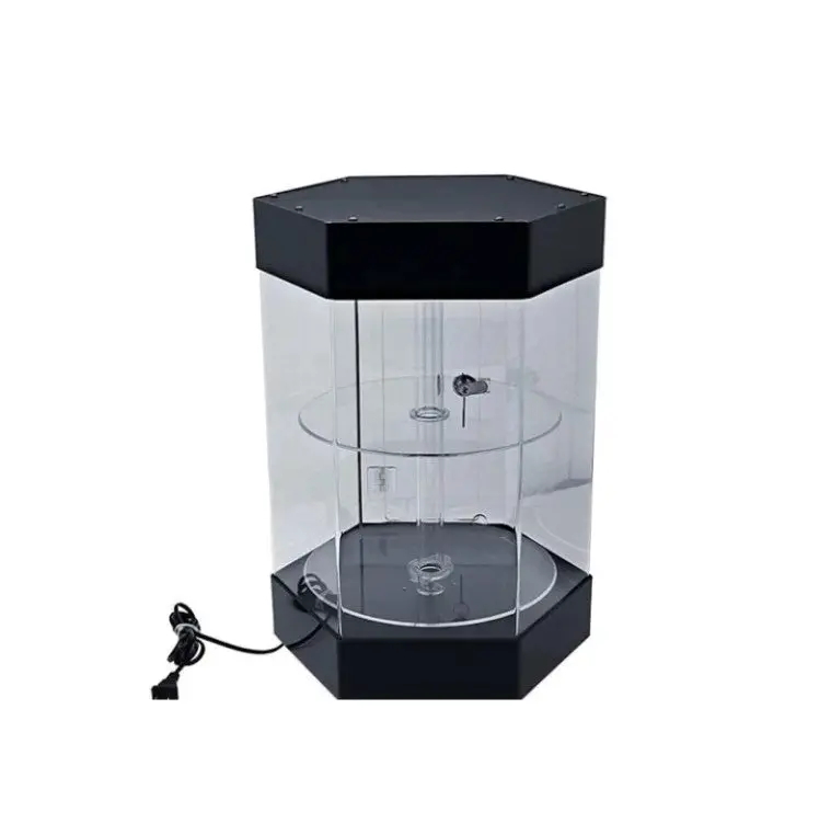 Black Counter Top Watch Stand With Lock 1