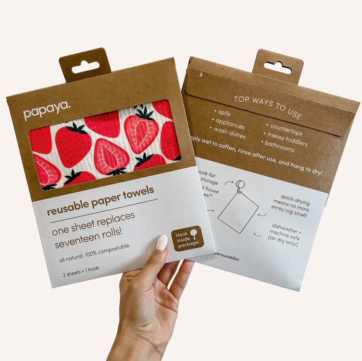 Strawberries Reusable Paper Towels 1