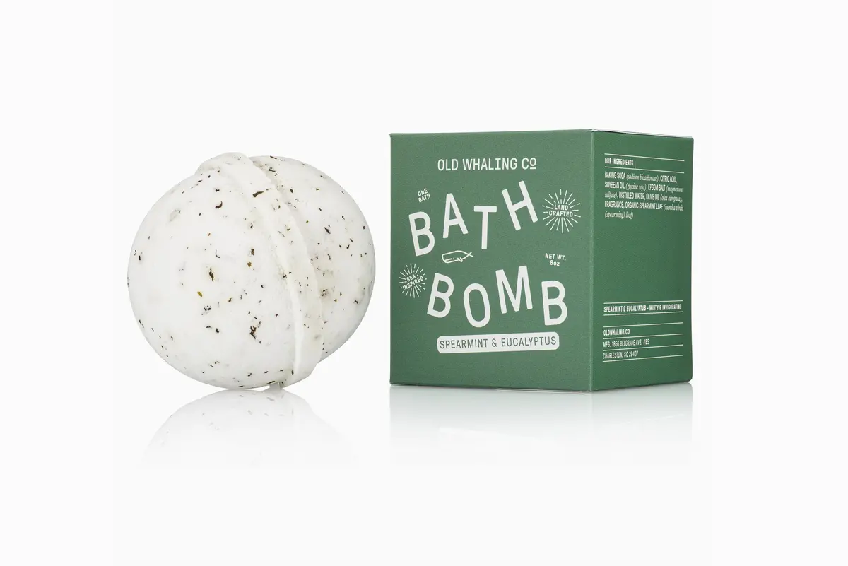 Spearmint And Eucalyptus Bath Bomb - Old Whaling Co. 1