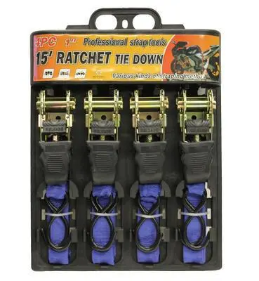 Tk Ratchet 1" X 15' Tie Down 4 Pk 1