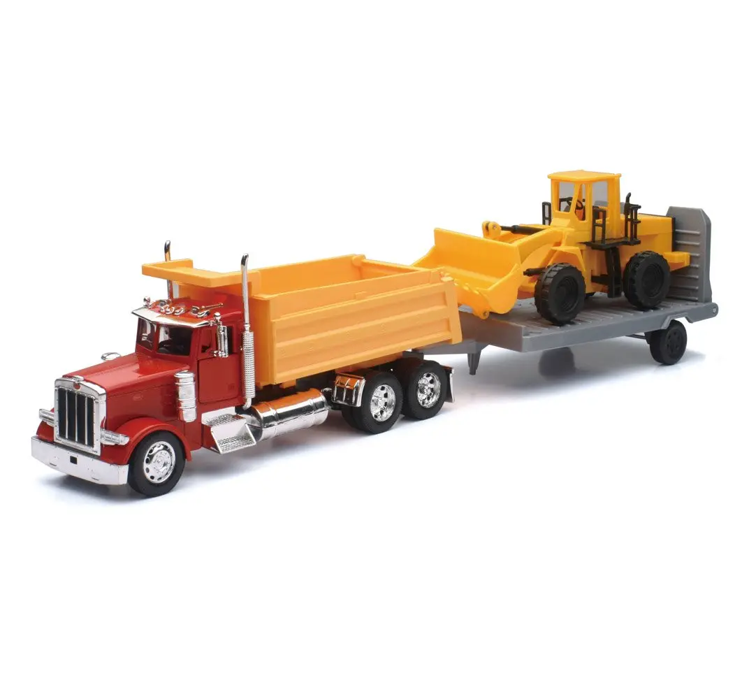 Toy (Ss-10673) Peterbilt Single Dump Truck W/Wheel Loader 1