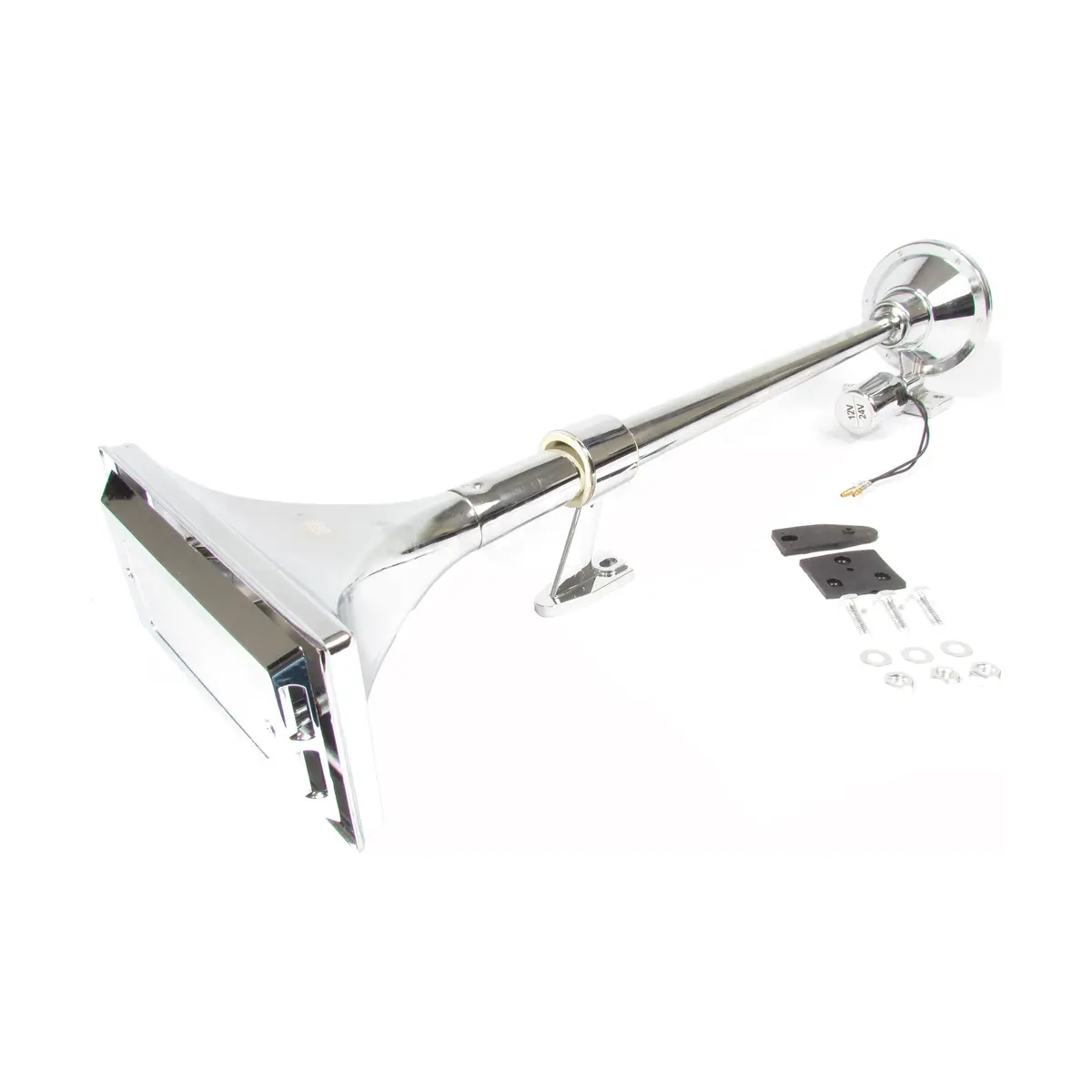 25" Long Rectangular Bell Air Horn 12-24 Volts 1