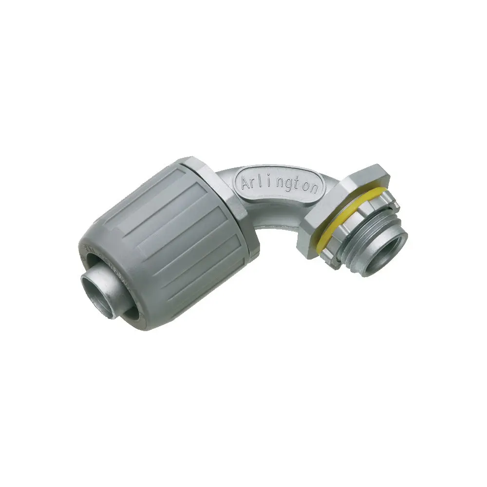1" 90D Lt Push In Conn - Arlington Snap2it Zinc Die-Cast Connector 1