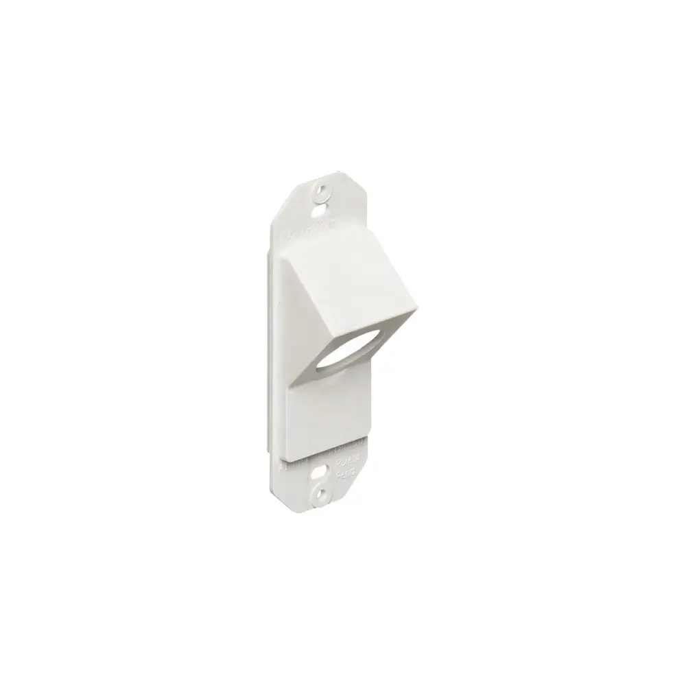 Angled Cable Entry Dev - Arlington 45° White Non-Metallic Fitting 1