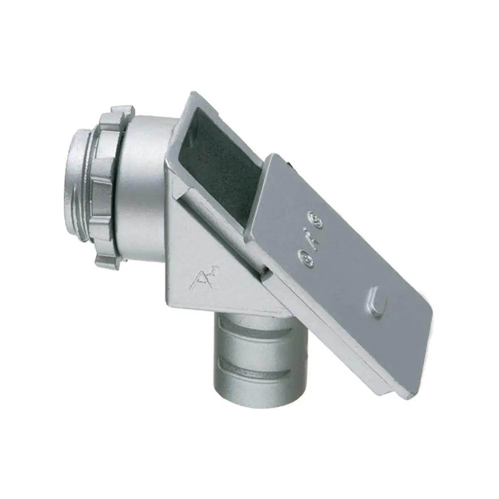 Arlington 1/2" 90° Flex Conduit Connector, Zinc, 1