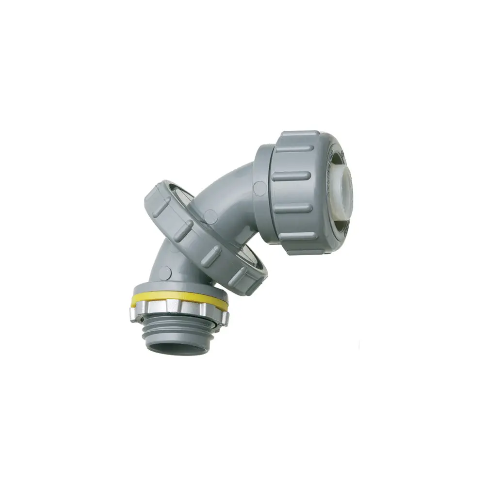 Arlington 1/2" Pvc Lt Connector 0-90° Non-Metallic, Black 1