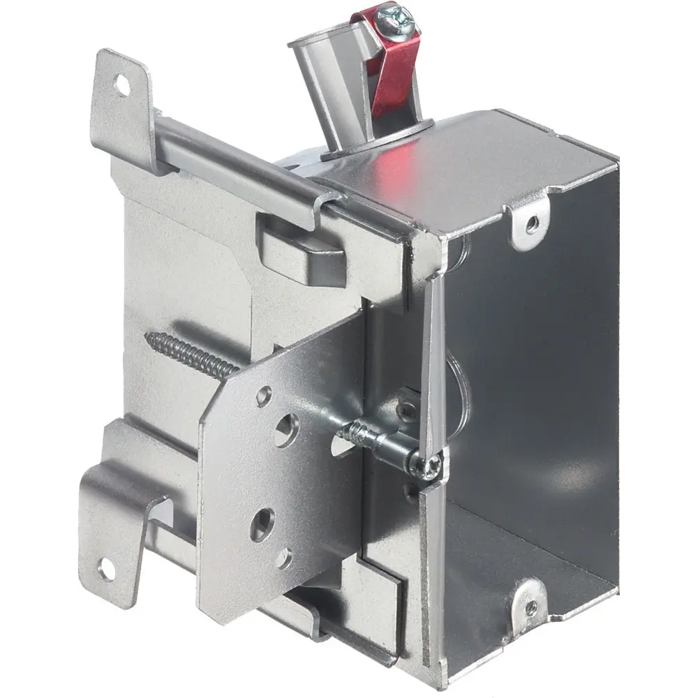 Arlington 1 G Steel/Bx With 4010Ast Connector - Adjustable Outlet 1