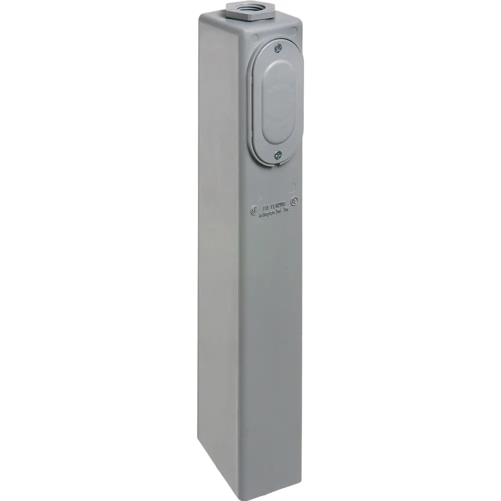 Arlington 15" Garden Post Gray - Outdoor Light Fixture Support 1