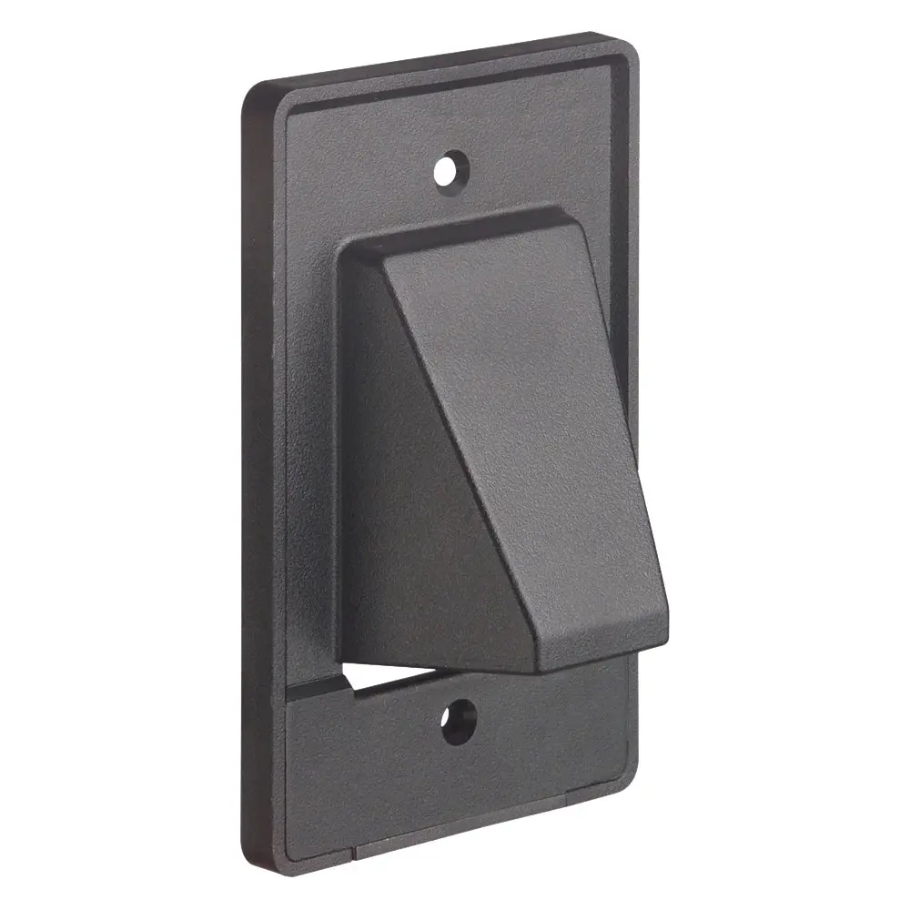 Arlington 1G 2Pcs Reversible Cable Plate - Black, Single Gang 1
