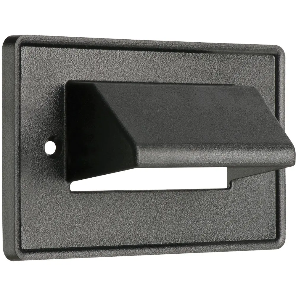 Arlington 1G Horz Scoop Plt/Blk Reversible Cable Plate White 1